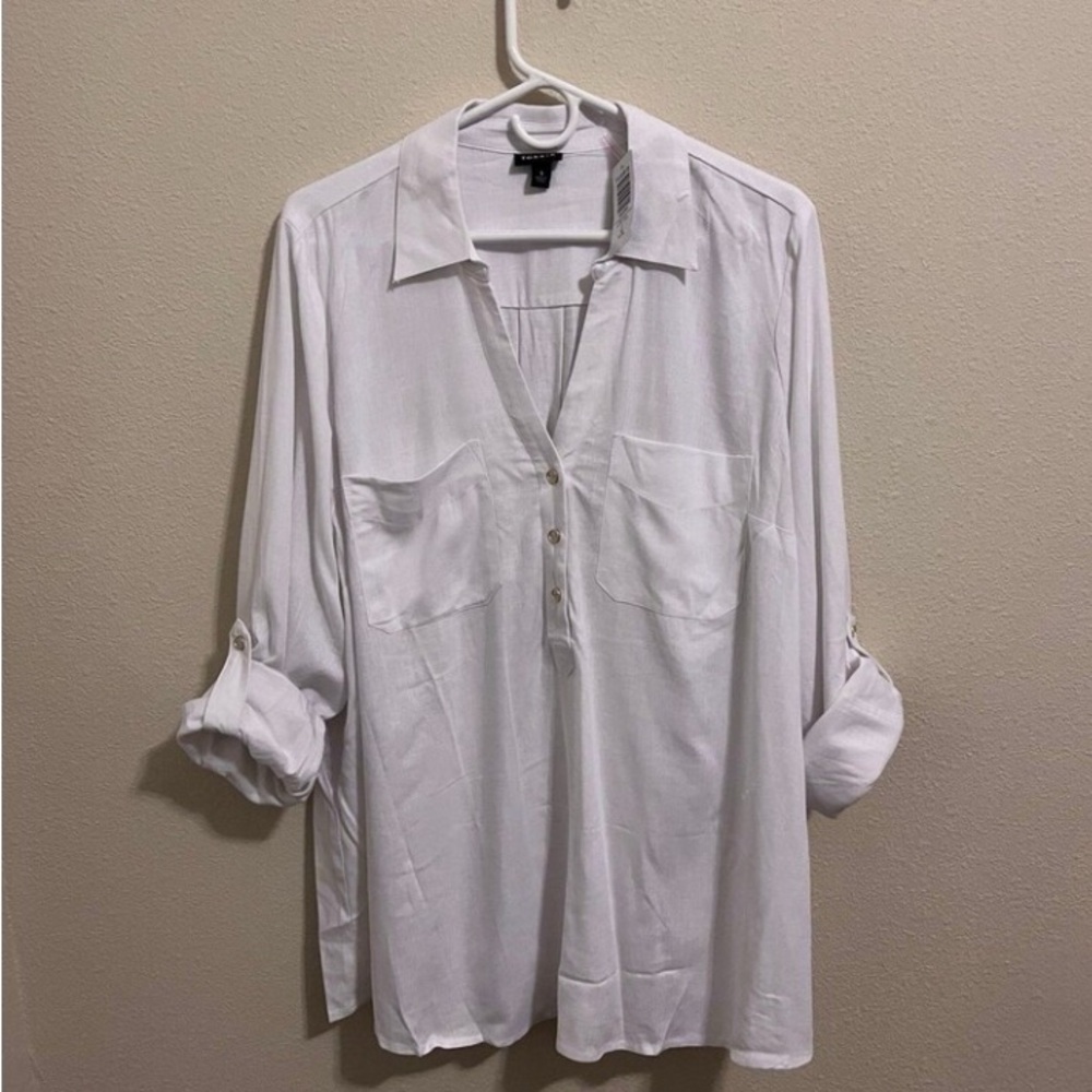 NWOT Torrid White Blouse